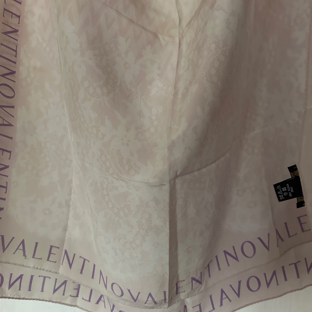 Valentino Women's Monogram Large Silk Scarf Wrap - Picture 7 of 7